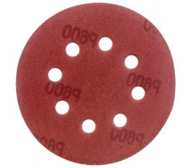 Круги шлифовальные алюминий-оксидные 125 мм, 5 шт, Р600, под липучку, 8 отверстий MOS 39842М 