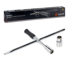 Баллонный складной ключ крест Airline PRO 17x19, 21x23 мм, с изменяющимся рычагом ATAB006 