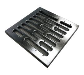 Решетка водоприемная для дождеприемника Gidrolica 30x30x30 см, штамп. стальная оцинк., кл. А15 200/1 