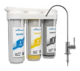 Трехступенчатый фильтр под мойку с отдельным краном АКВАБРАЙТ АБФ-ТРИА-УМЯГЧЕНИЕ 33702 