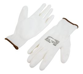 Нейлоновые перчатки с полиуретановым покрытием S.GLOVES KREZ белые, 08 размер 31613-08 