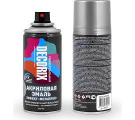 Аэрозольная эмаль Decorix (металлик; глянцевая; акриловая; хром; 210 мл) 0111-06 DX 