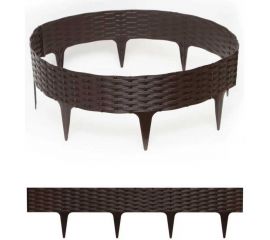 Садовый бордюр ПРОТЭКТ Ротанг высота 9 см, длина 4.8 м, коричневый БР-4,8 К 