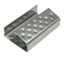 Стальная скрепа КОРДЛЕНД 15x27x0,4 для ПП ленты 15 мм, 1000 шт. PP-16 KREP-00614 