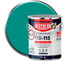 Эмаль OLECOLOR ПФ-115 бирюзовый, 5 кг 4300002443 