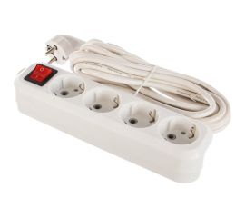 Удлинитель Smartbuy 4 гнезда 5 метров 16А/3,5кВт с выкл. и заземлен. ПВС 3х1,0 SBE-16-4-05-ZS 