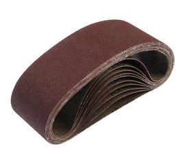 Лента абразивная бесконечная на тканевой основе (10 шт; 75х533 мм; Р80) ТУНДРА 1300825 