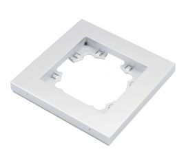 Одноместная горизонтальная рамка UNIVersal серия афина серебро еврослот A0053-S 