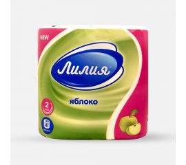 Туалетная бумага Лилия Яблоко 2слоя 4рулона 5635 