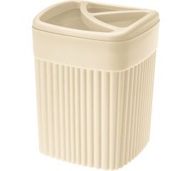Стакан для зубных щеток Бытпласт Velvet 90х90х119мм, 0.65 л, бежевый 433239507 