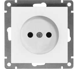 Одноместная розетка UNIVersal серия афина б/з, с/у, 16а, 220в, белая еврослот A0022 