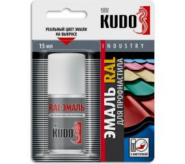 Ремонтная эмаль во флаконе с кисточкой KUDO RAL 3005 винно-красная 11602981 