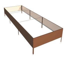 Оцинкованная грядка Благо 0.7 м, коричневая, высокая 93873 