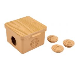 Распаячная коробка IEK км 65x65x50мм о/к ip54 4 вв. сосна UKO31-065-065-050-K34-54 