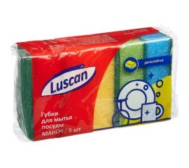 Губки для мытья посуды Luscan Макси 95x65x30 мм 5 шт/уп 549252 