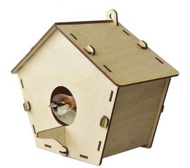 Деревянная модель для сборки PREZENT Скворечник 4, 16x25x13.5 см СКВ-004 