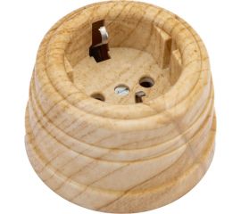 Пластиковая розетка МЕЗОНИНЪ с заземляющим контактом, цвет - сосна GE30301-11 