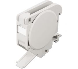 Корпус розетки с креплением под DIN-рейку NIKOMAX откидной, серый NMC-MB1P-DR-GY 