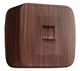 1-местная розетка EKF Минск RJ-45 ОП, 1А, 120В, тёмное дерево EGK01-035-40 