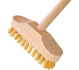 Деревянная щетка для пола BEOROL жесткая, 240x50 мм, с черенком 245337 