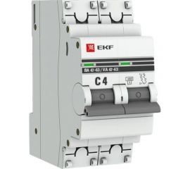 Автоматический выключатель EKF 2P 4А 4,5kA ВА 47-63 PROxima SQ mcb4763-2-04C-pro 