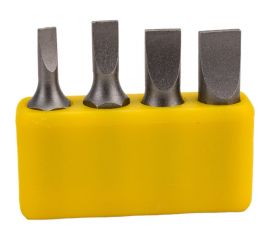 Набор бит шлицевых SL 4 шт, SL3-SL6.5, 1/4"" 10106004S AIST 00-00025983 