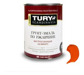 Грунт-эмаль по ржавчине 3 в 1 TURY МС-102 (оранжевая; 0,9 кг) 00020015489 