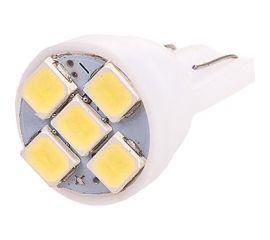 Автолампа диод SKYWAY T10*W5W* 12V 5 SMD Блистер без цоколя 1-конт Белая компл. 2 шт. Габариты, S08201341 