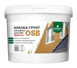 Краска-грунт фасадная для плит OSB PROSEPT Proff 3 в 1 Liquid Rubber 7 кг 080-7 