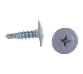 Прессшайба Качественный КРЕПЕЖ 4.2х13 мм, серая RAL 7004, сверло, 450 шт 0300315 КЧ 