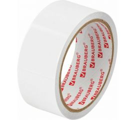 Двухсторонняя клейкая лента BRAUBERG 38 мм х 8 м, тонкая основа полипропилен, 90 микрон 600483 