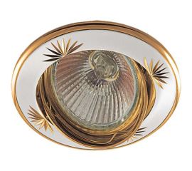 Плоско-поворотный литой светильник Светкомплект DT02А PS/G со скосом двухцветный с гравировкой DT02AMR16PS/G 