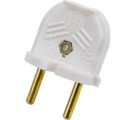 Разборная плоская электровилка Ливны-Электро В6-001 л/ш, белая В 6146л 