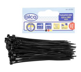 Пластиковая стяжка хомут Alca 2,5x150 мм, 100 шт. 613150 