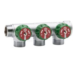 Регулирующий коллектор STOUT 3/4, 3 отвода 1/2 плоское уплотнение SMB-6849-341203 RG008UJEV9C1F4 