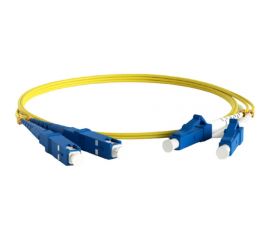 Волоконно-оптический шнур Hyperline FC-D2-9-LC/UR-SC/UR-H-20M-LSZH-YL патч-корд SM 9/125 242803 