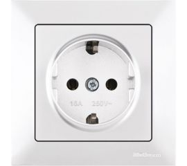 Розетка Mutlusan Candela, с заземлением Белый цвет 2125 600 0201 