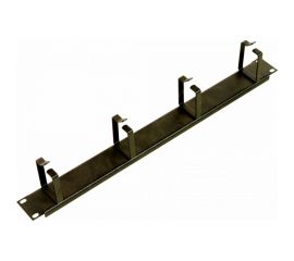 Горизонтальный кабельный органайзер ЦМО 19, 1U, 4 кольца, черный ГКО-4.62-9005 