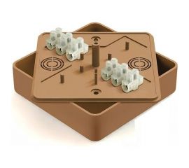 Распределительная коробка GREENEL с клеммной колодкой 100х100х44мм ОРЕХ GE41222-14 