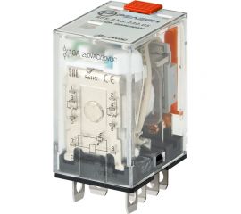 Миниатюрное силовое реле РЕЛЕОН 1 CO конт. 16а; 24в Ac; блокируемая кнопка проверки RP531802405 
