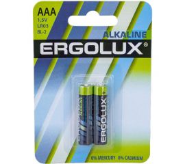 Батарейка Ergolux 1.5В LR03 Alkaline BL-2 LR03 BL-2 11743 