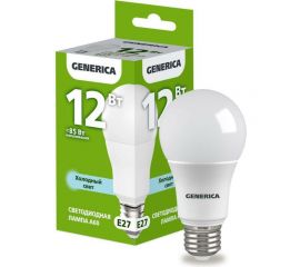 Светодиодная лампа GENERICA A60 груша 12Вт 230В 6500К E27 LL-A60-12-230-65-E27-G 