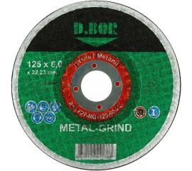 Шлифовальный диск по металлу METAL-GRIND A24S-BF, F27, 125x6x22.23 мм D.BOR D-F27-MG-125-60-22 