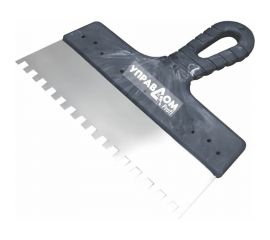 Зубчатый шпатель Управдом нержавеющий, 150 мм, размер зуба 10x10 мм 4100001873 