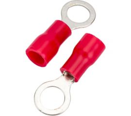Кольцевой наконечник REXANT, изолированный, диам. 5.3 мм, 0.5-1.5 кв.мм, красный 08-0014 