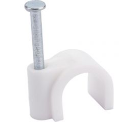 Пластиковая круглая скоба Экопласт 11,4x10 размер гвоздя 2,3x23 мм, 50 шт. 47010-50 