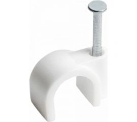 Пластиковая круглая скоба Экопласт 13,4x12 размер гвоздя 2,3x25 мм, 50 шт. 47012-50 