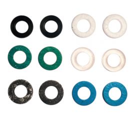 Набор прокладок Профитт 3/8"" резина, паронит, паронит мбс, паронит безасбестовый, фторопласт, пвх - по 2 шт. 1891863 