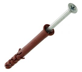 Усиленный нейлоновый дюбель-гвоздь ЕВРОПАРТНЕР multi pro uk, потайная манжета, 6x60 мм, 25 шт. B7 0004 