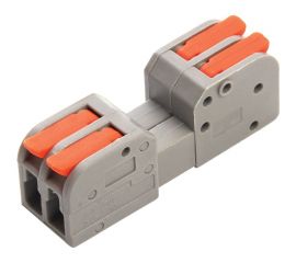 Монтажная компактная клемма STEKKER для подключения фазных проводников, 2 контактные группы LD221-422, 0,14/0,2 - 4мм 39873 